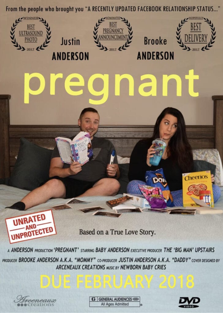 Funny pregnancy announcement poster