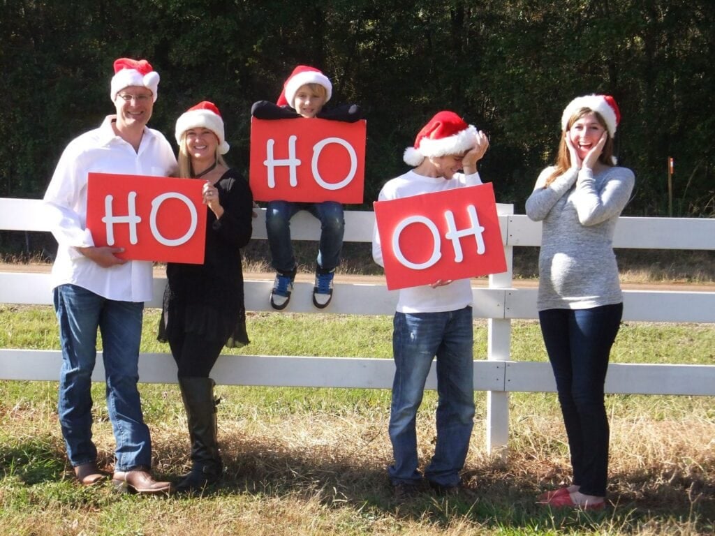 Christmas baby announcing ideas