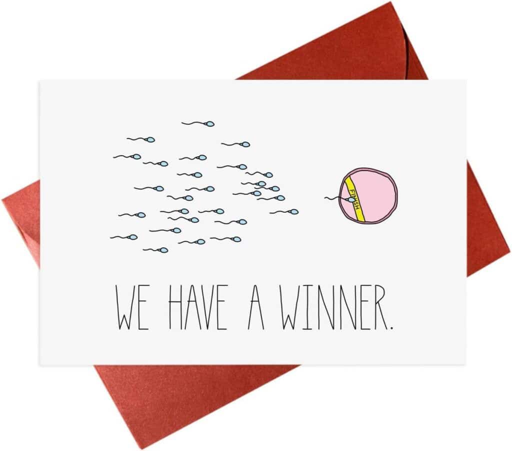 Sperm and egg announcement card