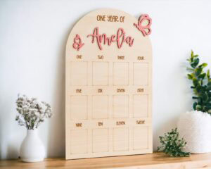 Custom first year photo frame