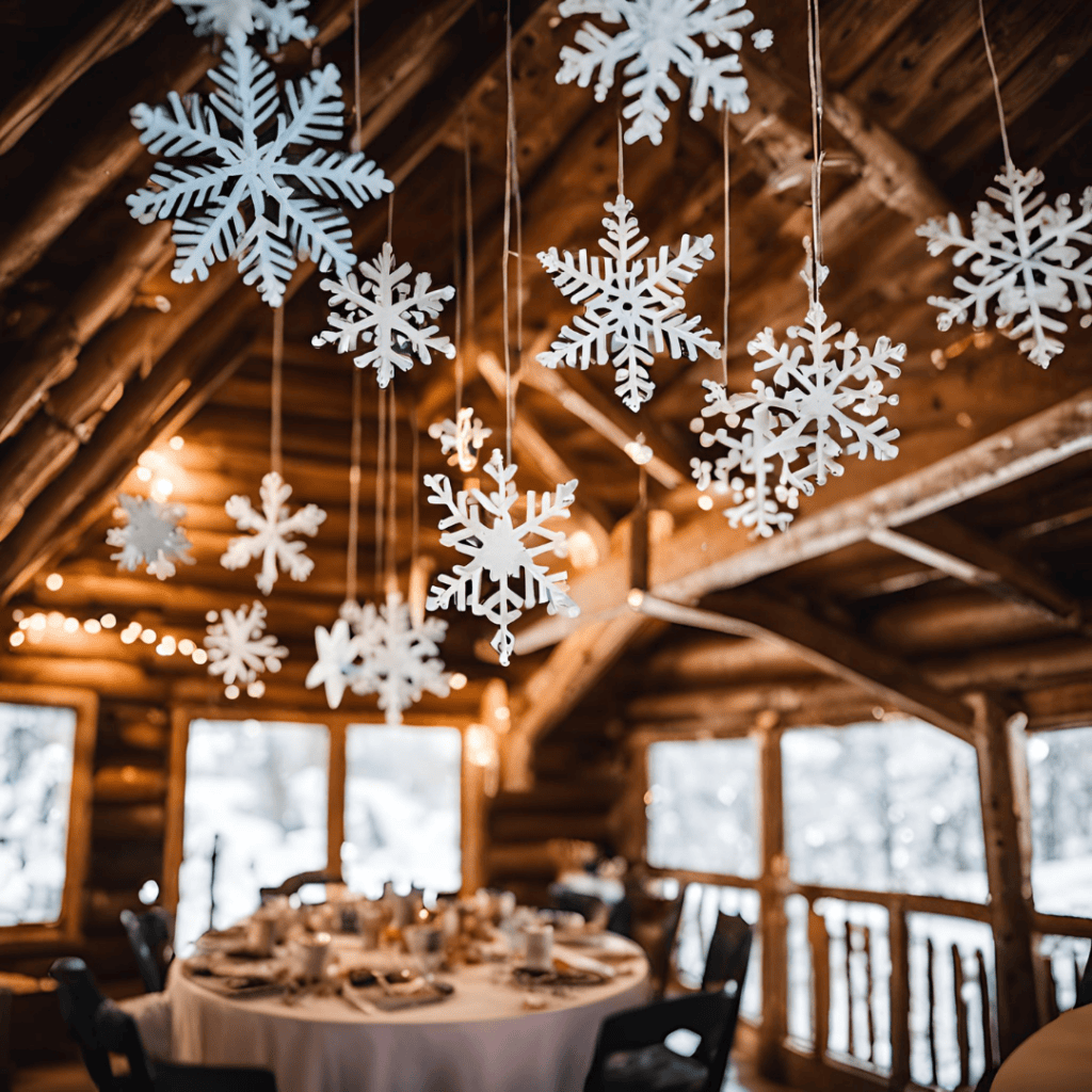Snowflake baby shower decorations