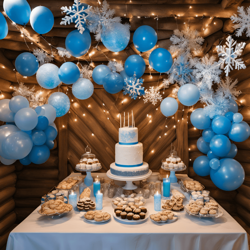 Winter wonderland baby shower decorations