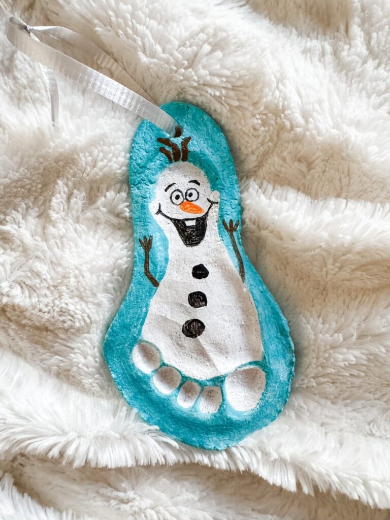 Olaf salt dough footprint