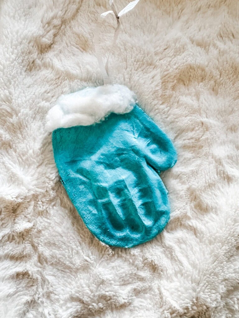 Mitten salt dough handprint