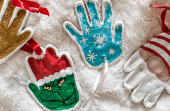 Salt dough handprint footprint ornament ideas