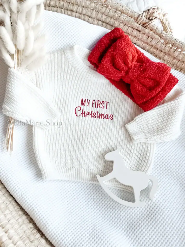 Baby’s first Christmas sweater