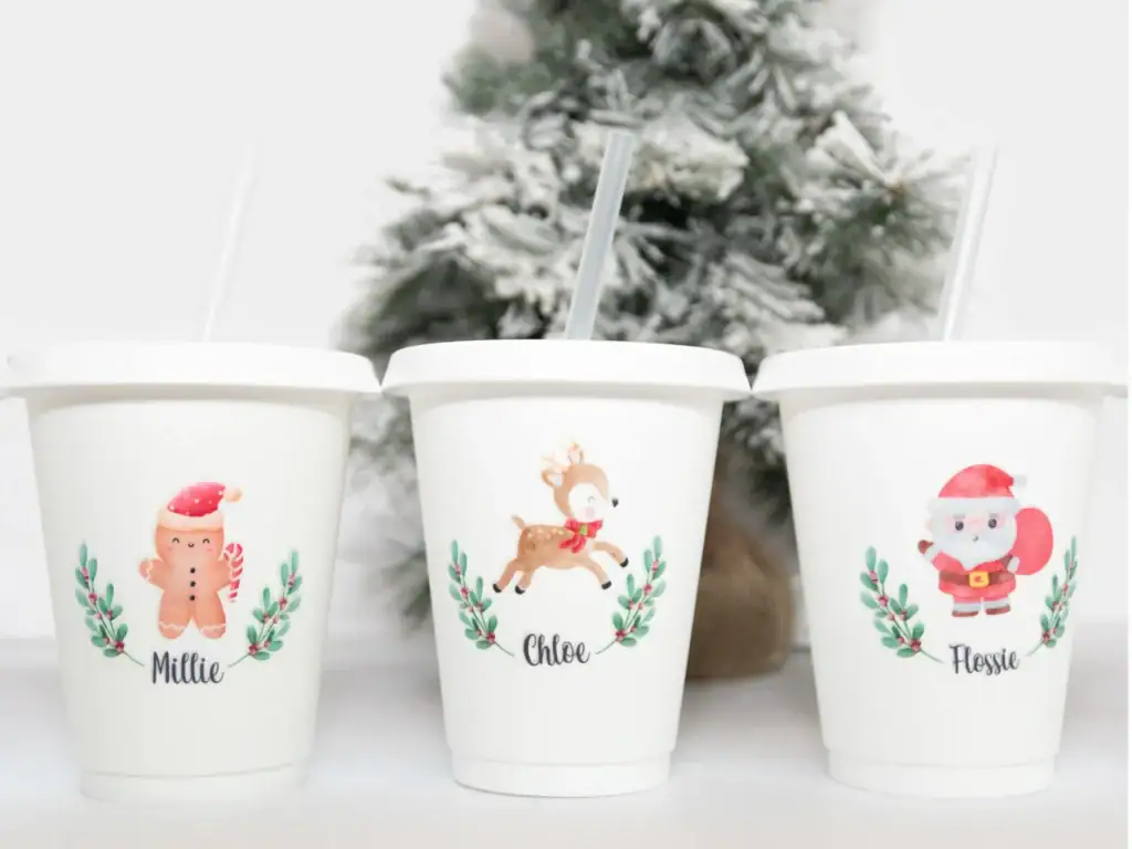 Christmas Eve box for toddler drink cup