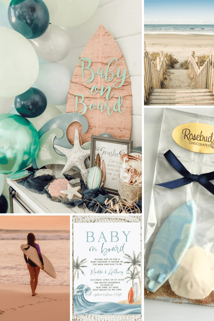 Baby on board summer baby shower theme