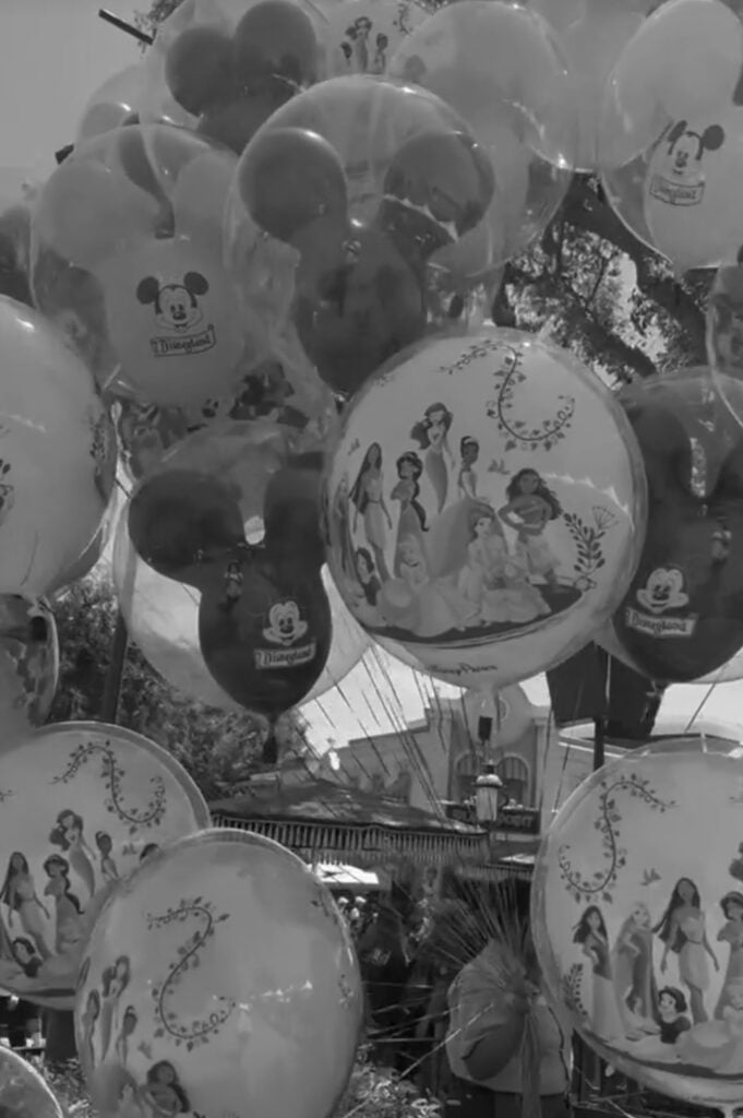 Black and white balloon gender reveal video