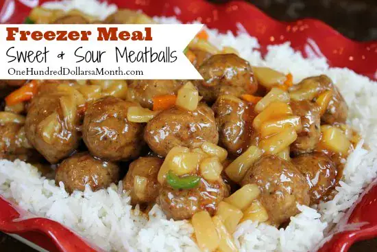 Freezer sweet and sour meatballs