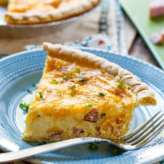 Easy freezer ham and cheese quiche