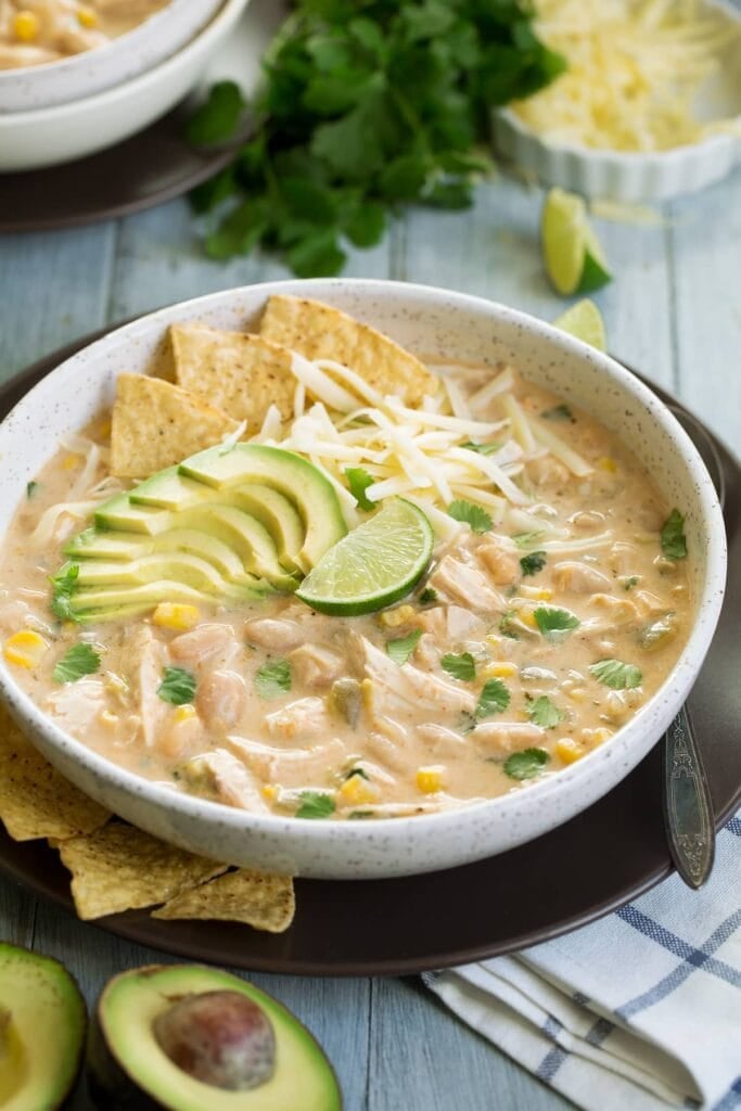 Freezer white chicken chili