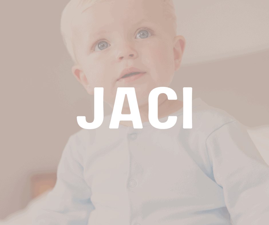 Jaci is a boy name that means moon