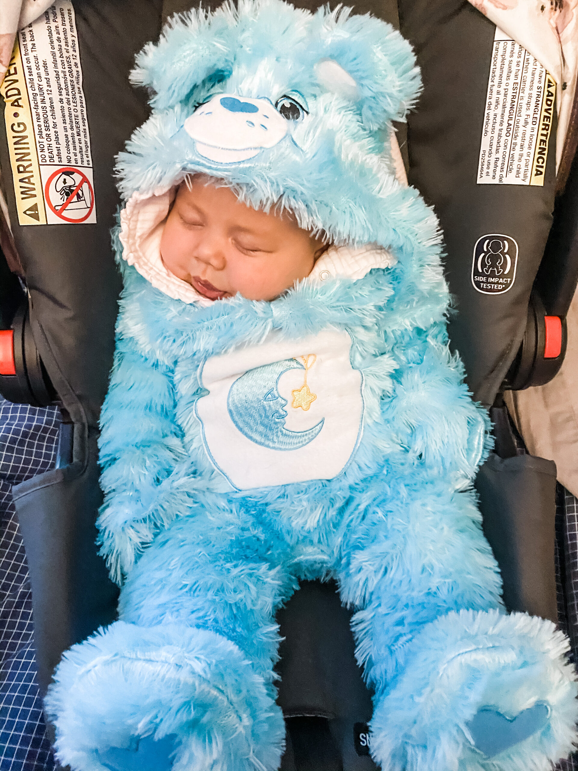 Infant baby girl in care Bear Halloween costume