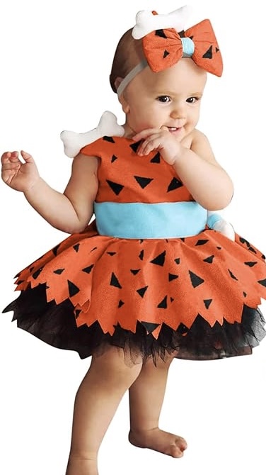 Pebbles Halloween costume for baby girl
