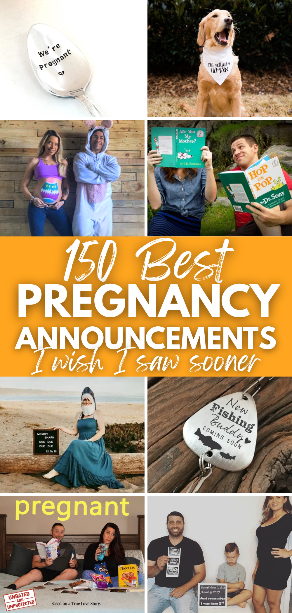 Collection of the best pregnancy announcement ideas.