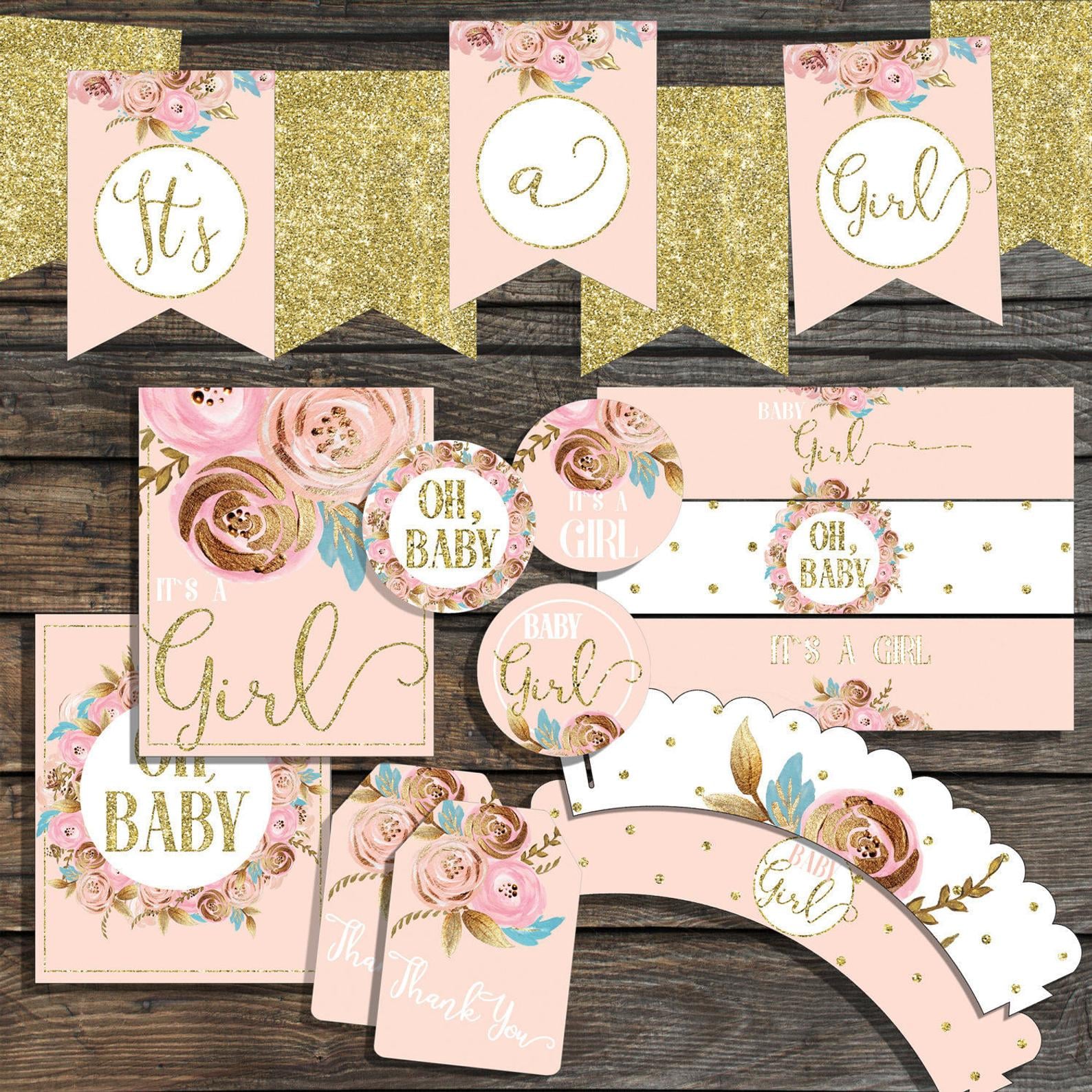 Girls baby shower theme decor.