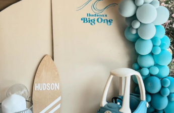 Boys first birthday setup