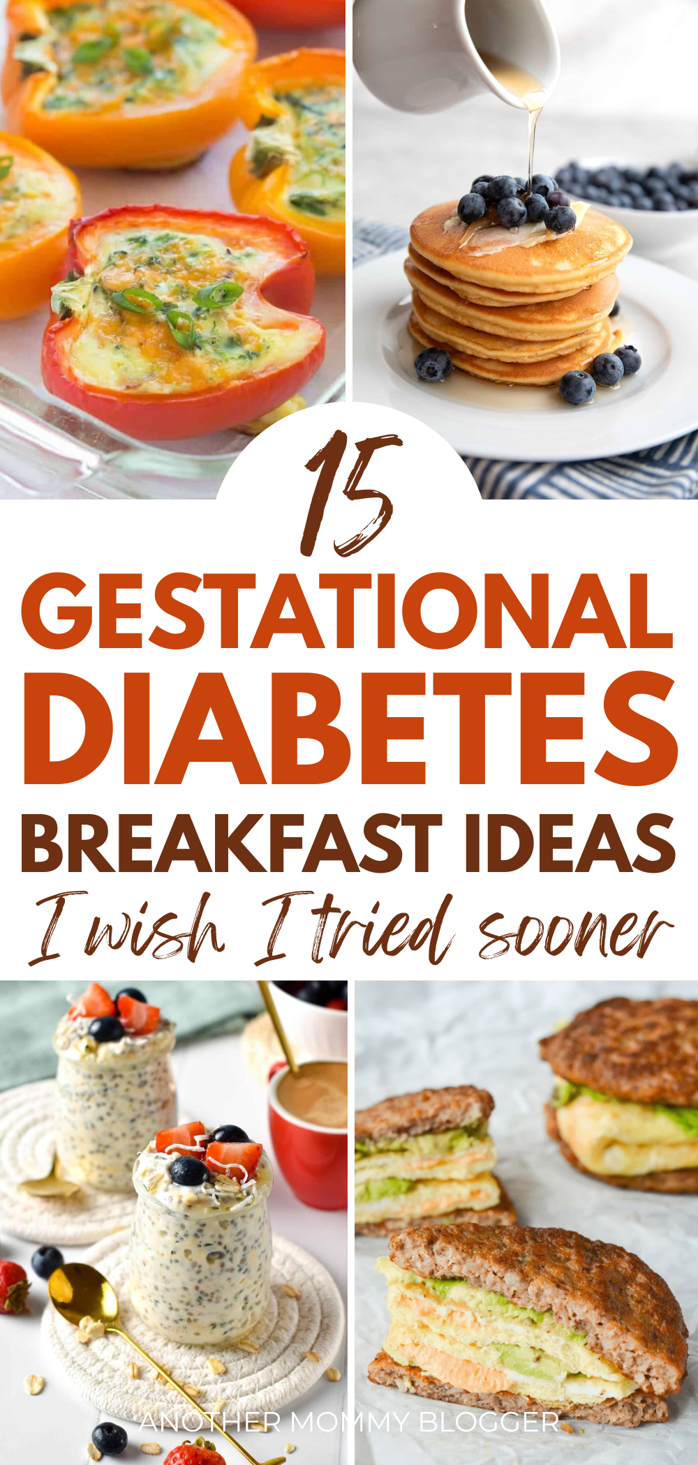 Start your morning with 15 easy gestational diabetes breakfast ideas, including high protein, low carb options like egg stuffed peppers, pancakes, overnight oats, and breakfast sandwiches.